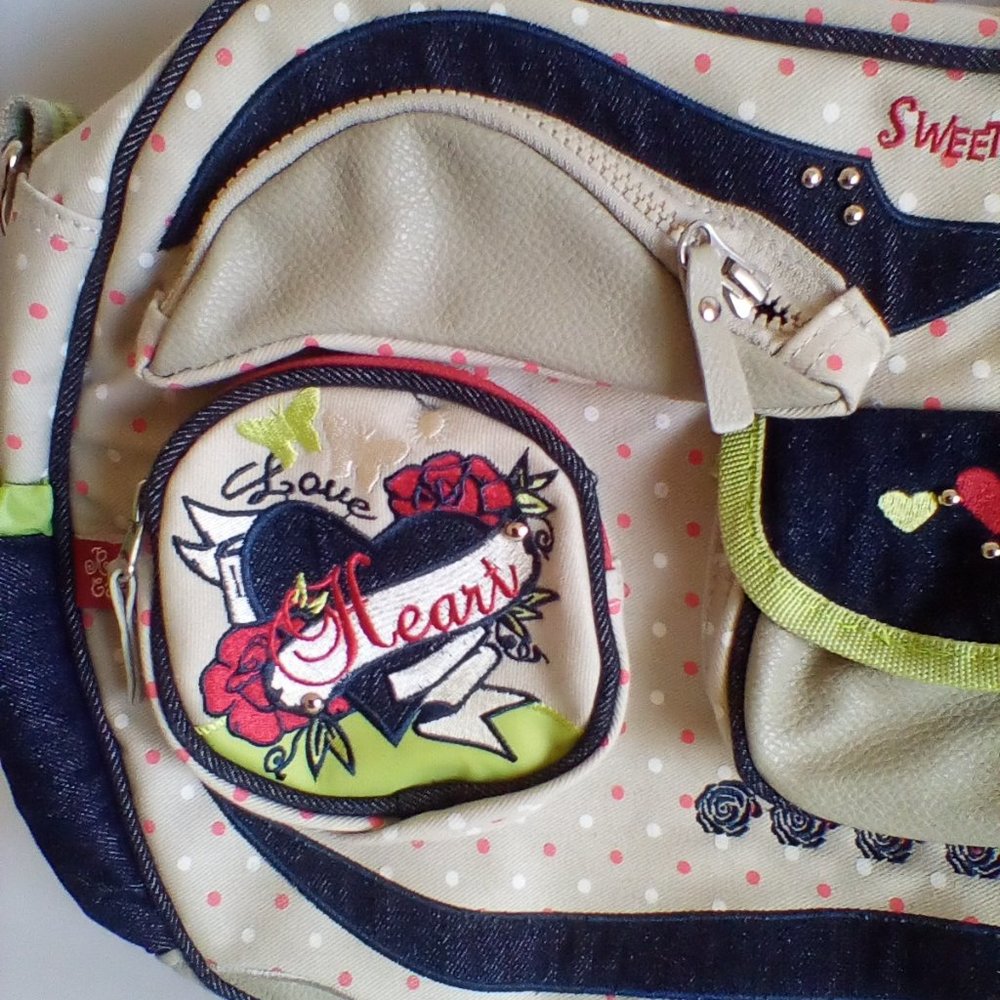 NWOT -  Designer Diaper Bag - "Sweet Mornings" - Nappy Bag (XL-100% Canvas) - Picture 4 of 12